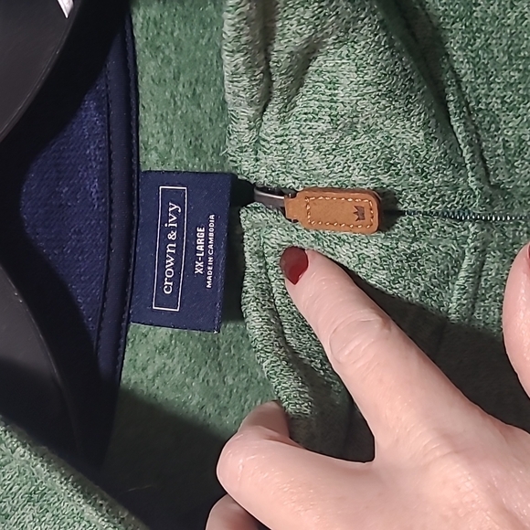 Crown & Ivy sz XXL green vest new - Picture 4 of 5